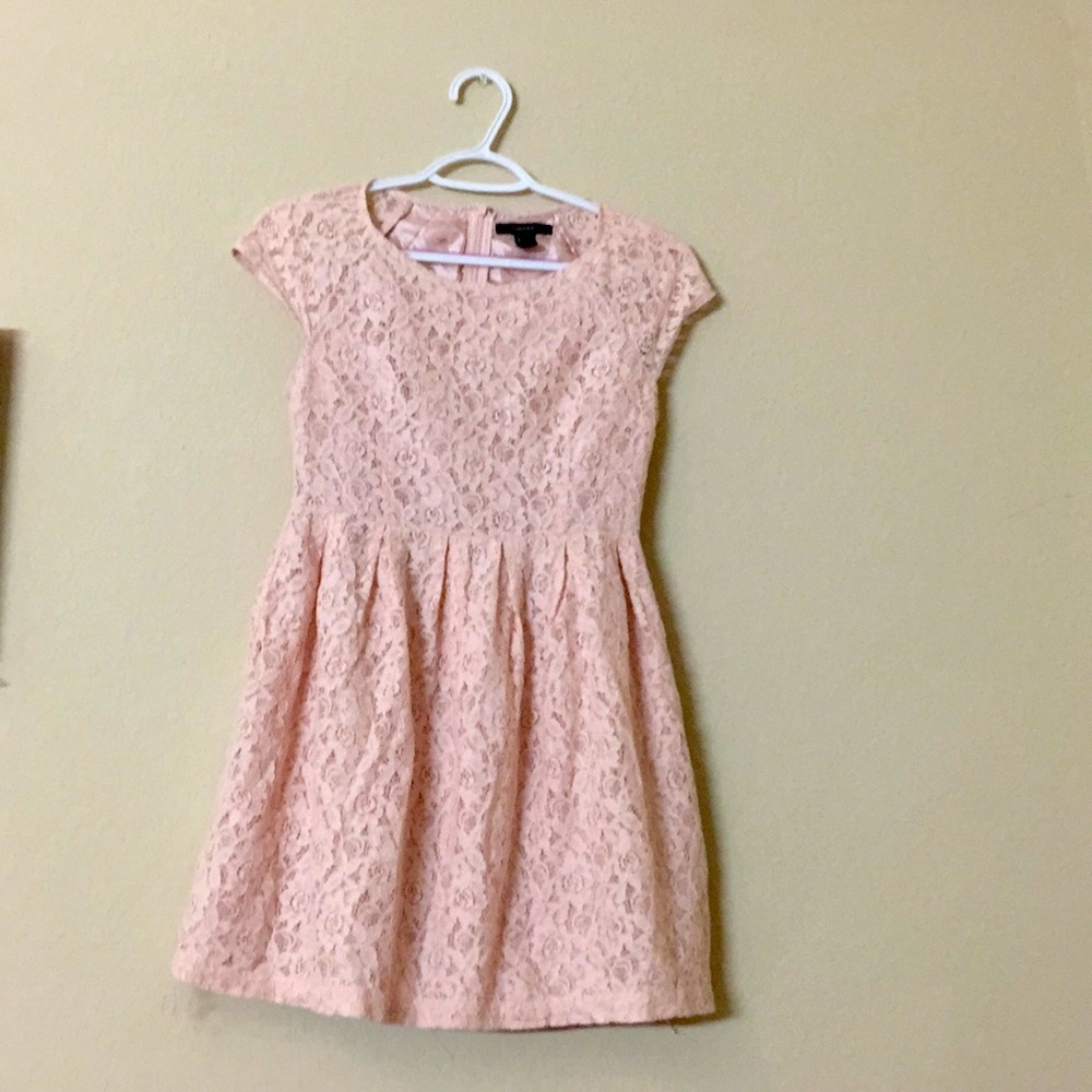 Pink lace dress